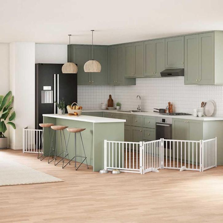 vidaXL Hondenhek inklapbaar met deur 10 panelen 800cm, Dieren en Toebehoren, Hondenbenches, Nieuw, Verzenden