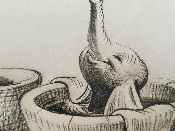After original 1941 Dumbo storyboard - Bathtime Magic, Collections, Disney