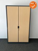 Roldeurkast - Basic - 195x120x45cm - Zwart met beuken roldeu, Werkplek, Ophalen of Verzenden, Gebruikt, Kast