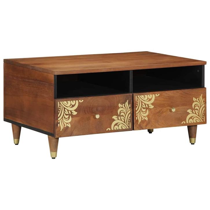 vidaXL Salontafel Honing bruin 80 x 54 x 40 cm Massief Mango, Huis en Inrichting, Tafels | Salontafels, Nieuw, Verzenden