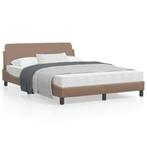 vidaXL Cadre de lit avec tête de lit Cappuccino 140x190, Maison & Meubles, Chambre à coucher | Lits, Neuf, Verzenden
