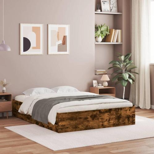 vidaXL Bedframe met lades bewerkt hout gerookt eikenkleurig, Huis en Inrichting, Slaapkamer | Bedden, Nieuw, Verzenden