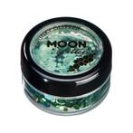 Moon Glitter Holographic Chunky Glitter Green 3g, Verzenden