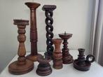 Kandelaar (7) - Hout - collage kandelaars, Antiek en Kunst