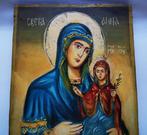 Icoon - Handgeschilderde icoon van Sint Anna en de Maagd