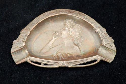 2 Antieke bronzen Vide poche - Asbak - Art Nouveau stijl -, Antiek en Kunst, Kunst | Designobjecten