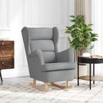 vidaXL Schommelstoel 74x90x102 cm stof lichtgrijs, Huis en Inrichting, Fauteuils, Verzenden, Nieuw