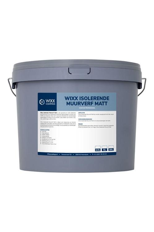 Wixx Isolerende Muurverf Matt RAL 9003 | Signaalwit 10L, Doe-het-zelf en Bouw, Verf, Beits en Lak, Nieuw, Verzenden