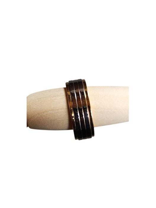 Zonder Minimumprijs - Ring - 9 kt. Geel goud, Roségoud,, Handtassen en Accessoires, Ringen