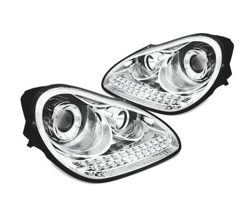 PHARES POUR PORSCHE CAYENNE 02-06 LUMIÈRE DU JOUR XENON FOND, Auto-onderdelen, Verlichting, Verzenden