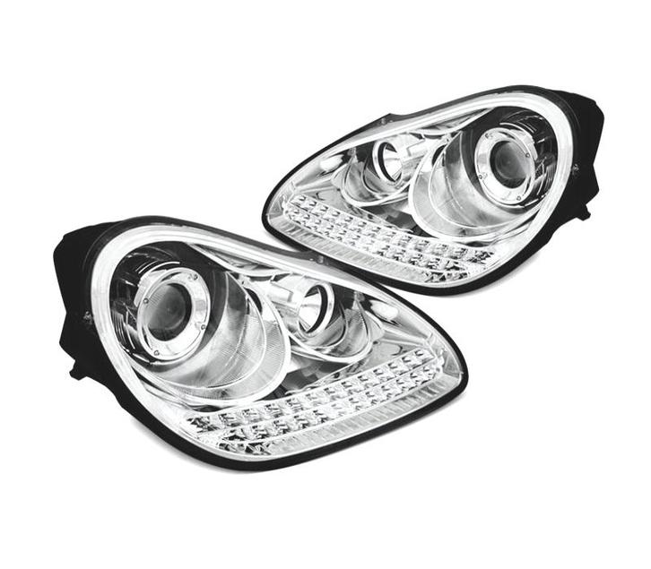 PHARES POUR PORSCHE CAYENNE 02-06 LUMIÈRE DU JOUR XENON FOND, Autos : Pièces & Accessoires, Éclairage, Envoi
