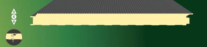 Geïsoleerde wandpanelen 100mm (verborgen bevestiging), Doe-het-zelf en Bouw, Dakpannen en Dakbedekking, Ophalen of Verzenden