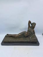 Beeld, Cleopatra - 7 kg - 39 cm - Brons, Marmer, Antiek en Kunst