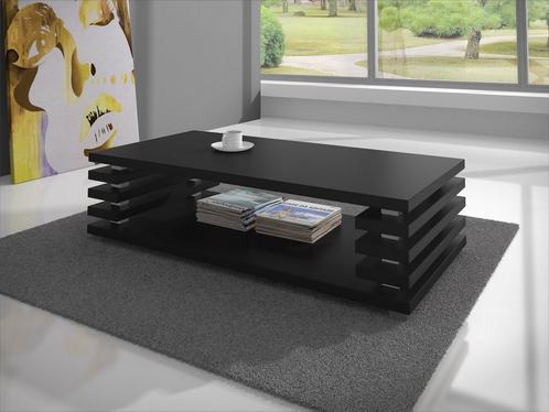 Salontafel Plaza mat zwart rechthoekig 60x120 cm, Maison & Meubles, Tables | Tables de salon, Envoi