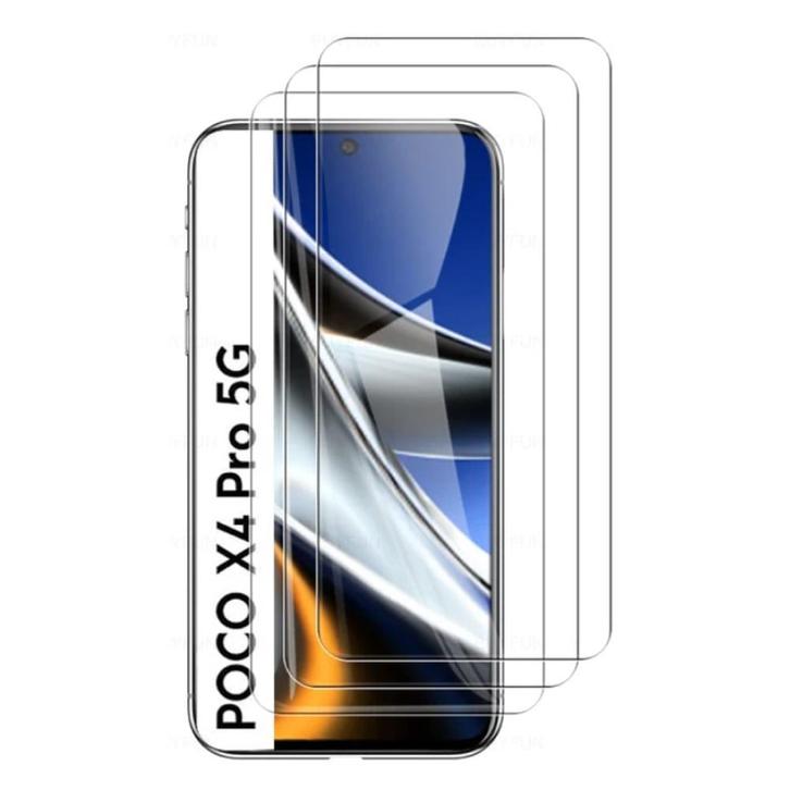 4-Pack Xiaomi Poco X4 Pro (5G) Screen Protector - Tempered, Télécoms, Téléphonie mobile | Housses, Coques & Façades | Marques Autre