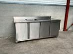 RVS Josto spoelbakkast 200 cm, Ophalen of Verzenden, Gebruikt, Inox Meubilair