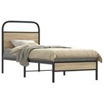 vidaXL Bedframe zonder matras bewerkt hout gerookt eiken, Verzenden, Nieuw