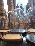 Stolp (7) - StolpMongeblazen Antiek Glas en Houten Voet -