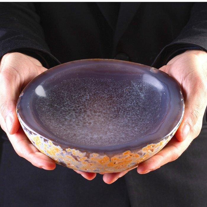 Natural Agata Geode - asbak Portacenere in geode van agaat:, Verzamelen, Mineralen en Fossielen