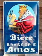 Emaille bord Biere da brasserie Amos, Collections, Verzenden