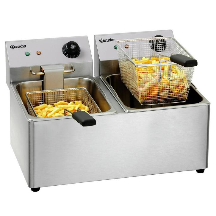 Friteuse | SNACK IV | Elektrisch | 8+8L | 50°C/190°C |, Zakelijke goederen, Horeca | Keukenapparatuur, Nieuw in verpakking, Verzenden