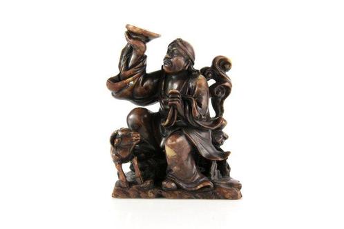 Figuur - Steen - China - Qing Dynastie (1644-1911)  (Zonder, Antiek en Kunst, Antiek | Overige Antiek