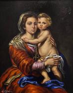 Scuola italiana (XX), firmato G.Odierna - Madonna con, Antiek en Kunst