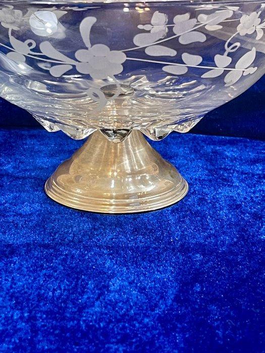 Fruitschaal - .800 zilver - Zilveren kom met sokkel, Antiek en Kunst, Antiek | Zilver en Goud