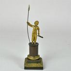 Snijwerk, Turc à la lance - 19 cm - Verguld brons, Antiquités & Art, Antiquités | Céramique & Poterie