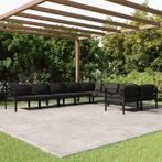 vidaXL 9-delige Loungeset met kussens aluminium, Tuin en Terras, Verzenden, Nieuw, Loungeset
