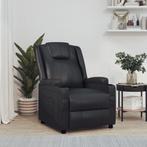 vidaXL Fauteuil inclinable Noir Similicuir, Verzenden, Neuf