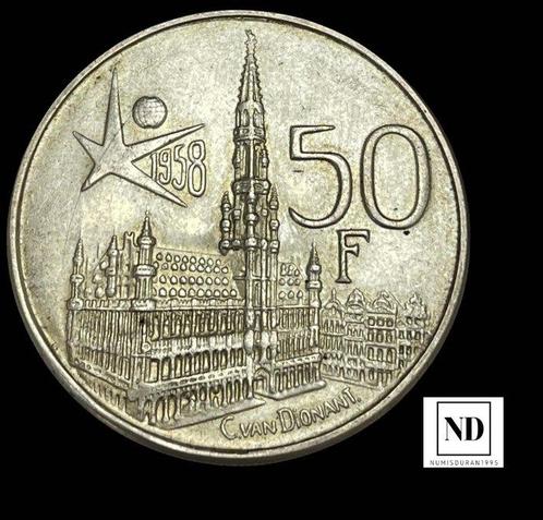 België. Boudewijn I. 50 Francs 1958 - Bélgica (Zonder, Postzegels en Munten, Munten | Europa | Niet-Euromunten