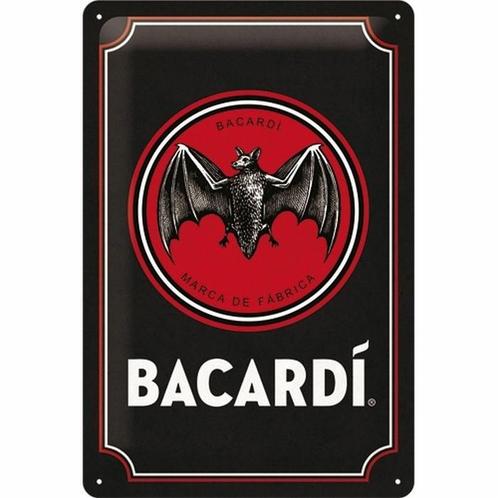 Bacardi pubbord relief zwart, Collections, Marques & Objets publicitaires