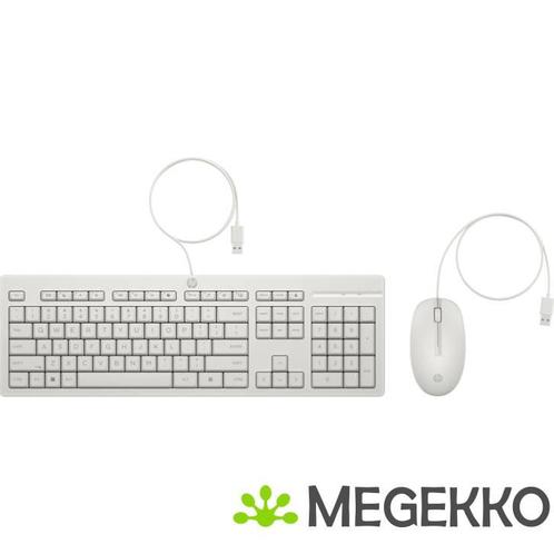 HP 225 Wired Mouse and Keyboard Combo White, Computers en Software, Desktop Pc's, Nieuw, Verzenden