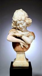 Ettore Brogi (1855-1932) - sculptuur, Giovane Fanciulla, Antiek en Kunst