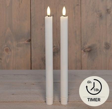 Actie ledkaarsen wit annas collection led kaars 3d flame, Huis en Inrichting, Woonaccessoires | Kunstplanten en Kunstbloemen, Nieuw