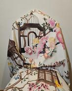 Tissu Art Nouveau XXL avec perroquets et petites cages -, Antiek en Kunst