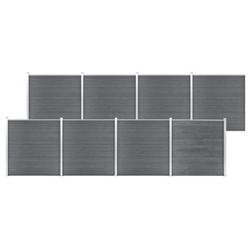 vidaXL Schutting 1391x186 cm HKC grijs, Tuin en Terras, Verzenden, Nieuw