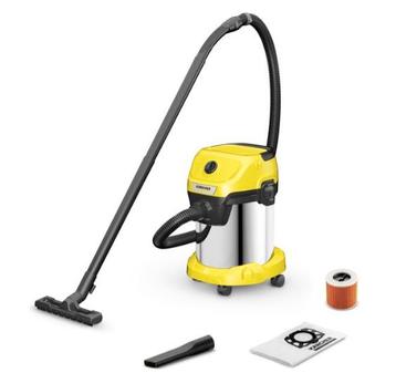 Kärcher WD 3 S V-17/4/20 nat- en droogzuiger - 1000W - RVS, Verzenden