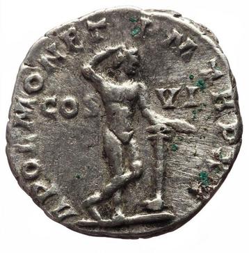 Empire romain. Commodus (AD 177-192). Denarius Apollo, Timbres & Monnaies