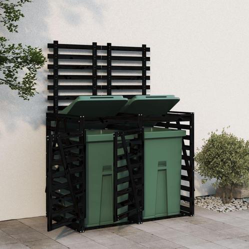 vidaXL Containerberging dubbel massief grenenhout zwart, Doe-het-zelf en Bouw, Containers, Verzenden