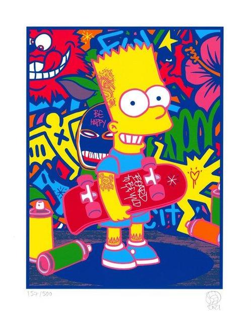 Speedy Graphito (1961) - Bart Simpson et son Skateboard, Antiek en Kunst, Kunst | Schilderijen | Modern