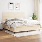 vidaXL Sommier à lattes de lit avec matelas Crème, Verzenden, Neuf