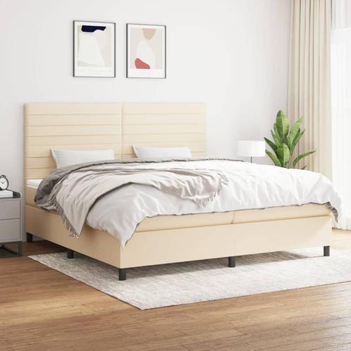 vidaXL Sommier à lattes de lit avec matelas Crème, Maison & Meubles, Chambre à coucher | Lits, Neuf, Envoi