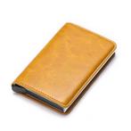 RFID Creditcard Houder Portemonnee - Vintage Leren Aluminium, Handtassen en Accessoires, Portemonnees, Nieuw, Verzenden