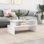 vidaXL Salontafel 90x55x42,5 cm bewerkt hout hoogglans wit, Verzenden, Nieuw