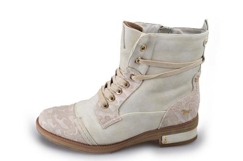 Mustang Veterboots in maat 38 Beige | 10% extra korting, Kleding | Dames, Schoenen, Beige, Zo goed als nieuw, Overige typen, Verzenden