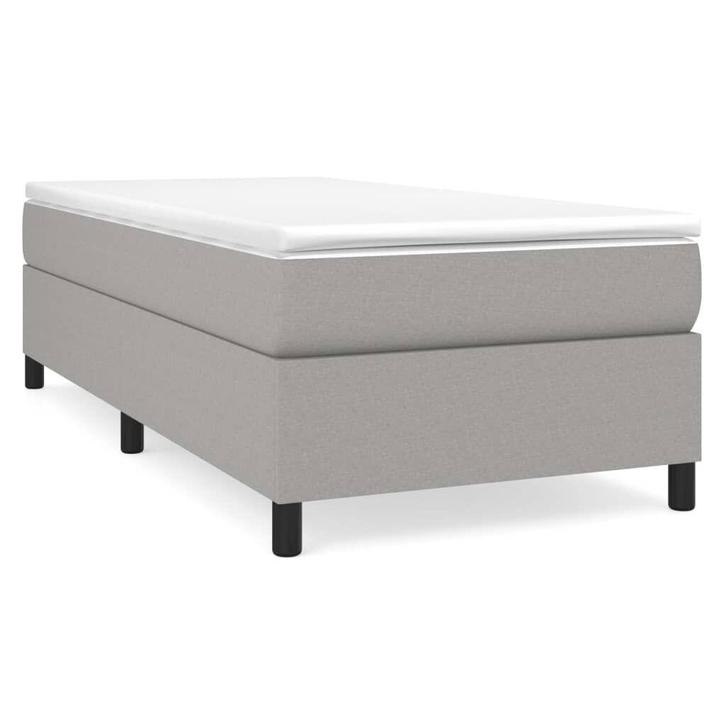 Eenpersoons Bedframe 80x200 Lichtgrijs - Topdeal! Retourtje, Huis en Inrichting, Slaapkamer | Bedden, 80 cm, 200 cm, Grijs, Nieuw