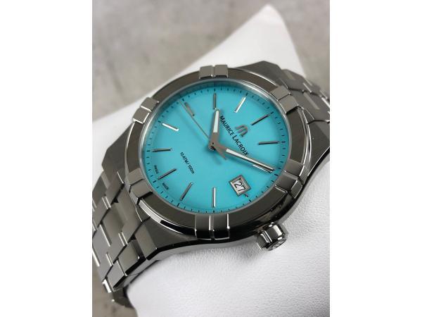 Veiling - Maurice Lacroix  Aikon Turquoise Steel  AI1108-SS0, Handtassen en Accessoires, Horloges | Heren