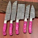 Keukenmes - Chefs knife - Hardhout met handgemaakt gevouwen, Antiek en Kunst